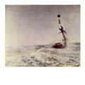 A man in the ocean reaching for a rope from above or from hail hail single